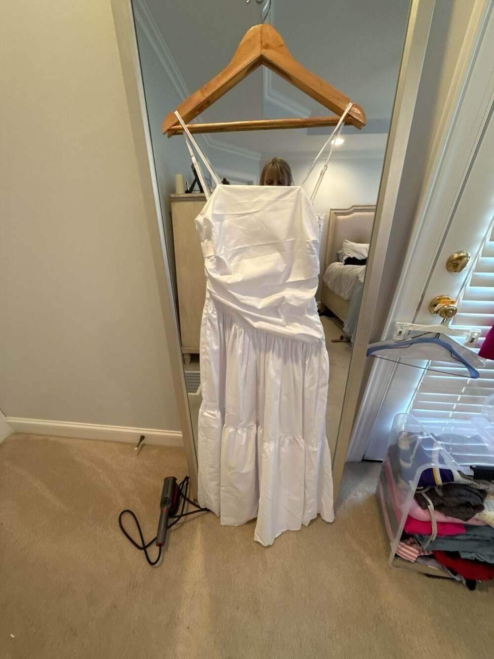 Dani Midi Dress - Aymertical Rushed Waisted Dress